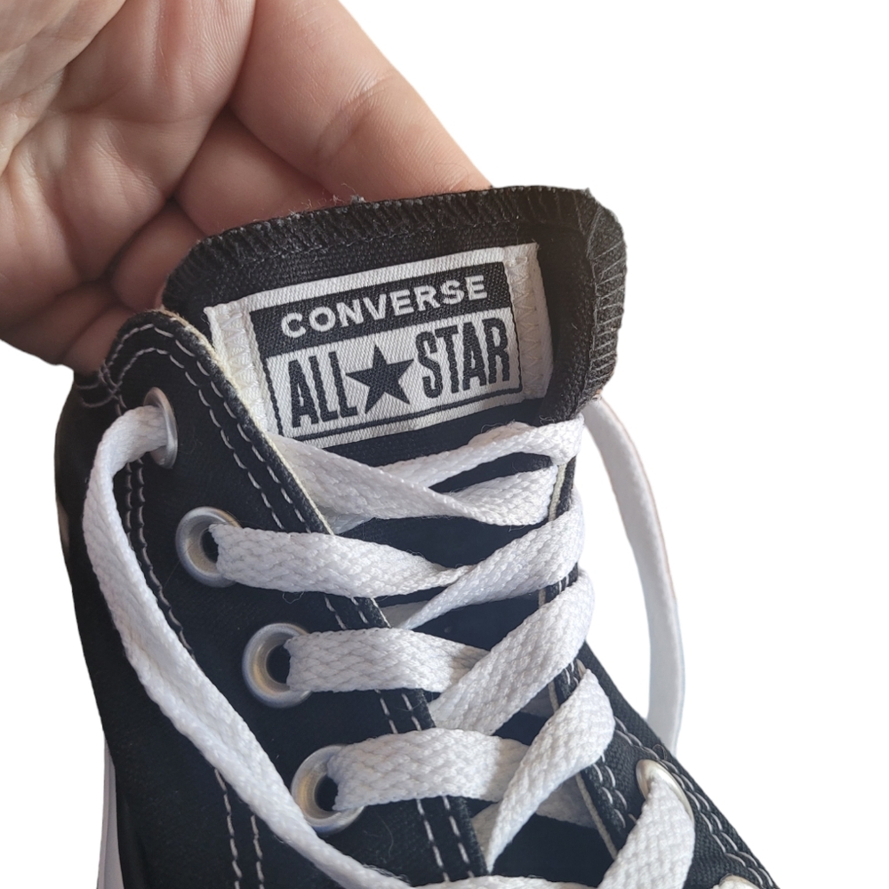 Converse Women's Black Canvas Sneakers - Picture 8 of 9